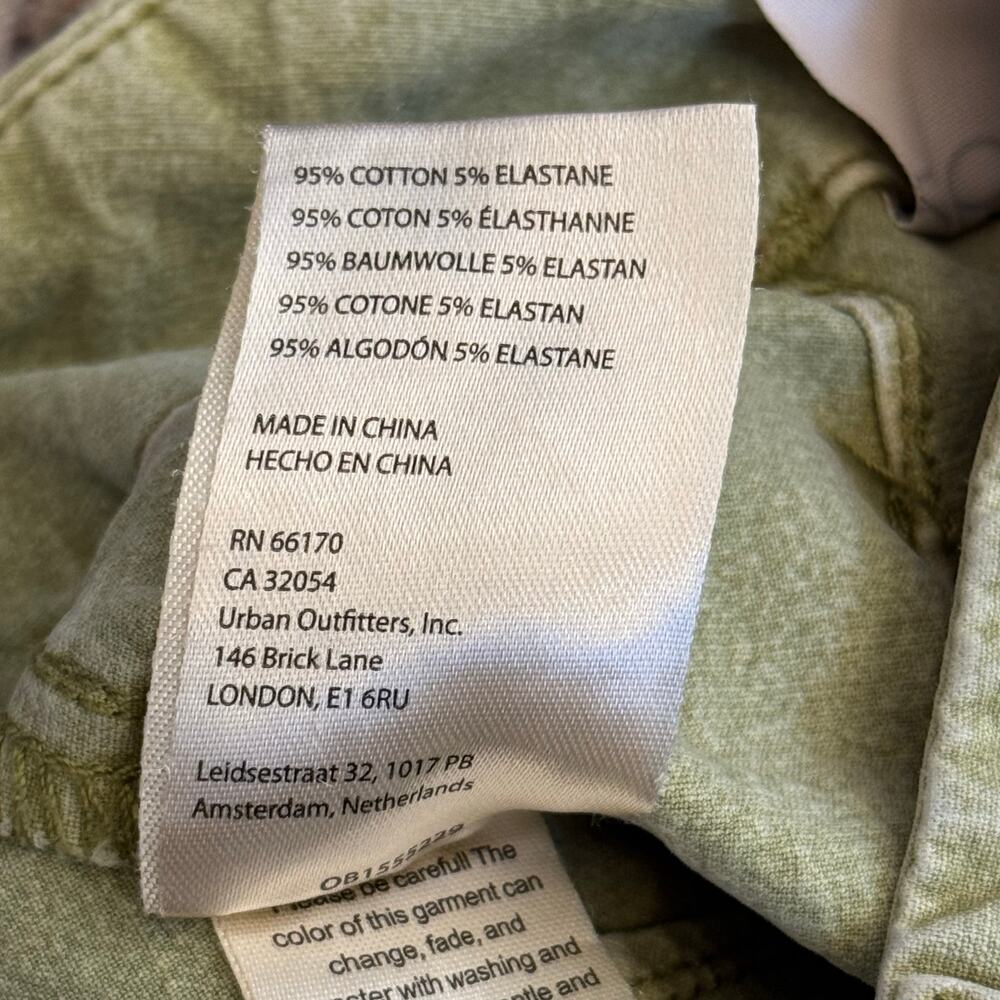 Anthropologie Pilcro The Skipper High Rise Crop Patch Pocket Pants Moss Size 26 - Picture 5 of 11